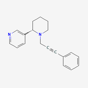 3-[(2S)-1-(3-phenylprop-2-yn-1-yl)piperidin-2-yl]pyridine