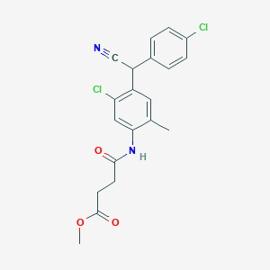 Methyl 4-({5-chloro-4-[(4-chlorophenyl)(cyano)methyl]-2-methylphenyl}amino)-4-oxobutanoate