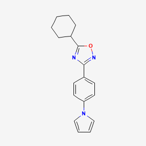 5-cyclohexyl-3-[4-(1H-pyrrol-1-yl)phenyl]-1,2,4-oxadiazole