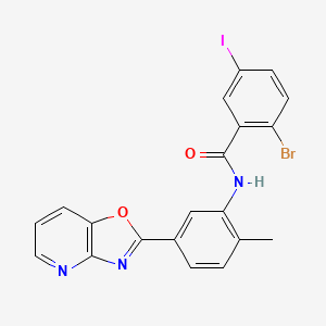 2-bromo-5-iodo-N-[2-methyl-5-([1,3]oxazolo[4,5-b]pyridin-2-yl)phenyl]benzamide