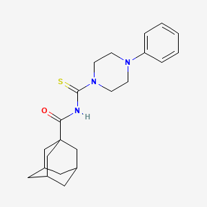 molecular formula C22H29N3OS B11068204 N-(4-phenylpiperazine-1-carbothioyl)adamantane-1-carboxamide 