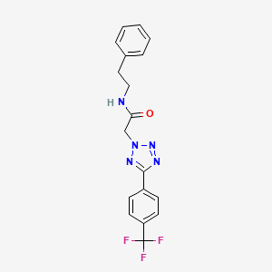 N-(2-phenylethyl)-2-{5-[4-(trifluoromethyl)phenyl]-2H-tetrazol-2-yl}acetamide