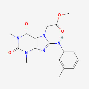 methyl {1,3-dimethyl-8-[(3-methylphenyl)amino]-2,6-dioxo-1,2,3,6-tetrahydro-7H-purin-7-yl}acetate