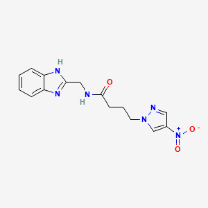 N-(1H-benzimidazol-2-ylmethyl)-4-(4-nitro-1H-pyrazol-1-yl)butanamide