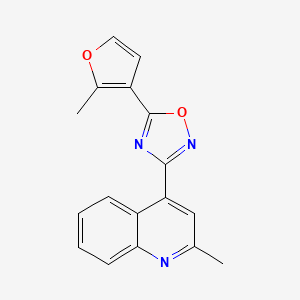 Quinoline, 2-methyl-4-[5-(2-methyl-3-furanyl)-1,2,4-oxadiazol-3-yl]-