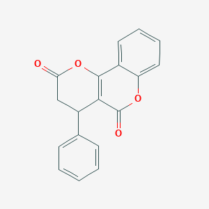 molecular formula C18H12O4 B11068271 4-phenyl-3,4-dihydro-2H,5H-pyrano[3,2-c]chromene-2,5-dione 