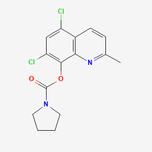 5,7-Dichloro-2-methylquinolin-8-yl pyrrolidine-1-carboxylate