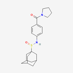 N-[4-(pyrrolidine-1-carbonyl)phenyl]adamantane-1-sulfinamide