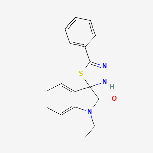 1-ethyl-5'-phenyl-3'H-spiro[indole-3,2'-[1,3,4]thiadiazol]-2(1H)-one