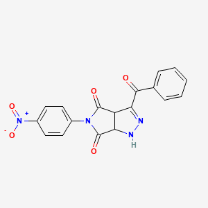 5-(4-nitrophenyl)-3-(phenylcarbonyl)-3a,6a-dihydropyrrolo[3,4-c]pyrazole-4,6(1H,5H)-dione