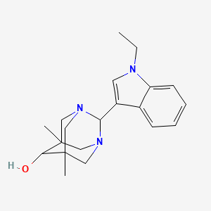 2-(1-ethyl-1H-indol-3-yl)-5,7-dimethyl-1,3-diazatricyclo[3.3.1.1~3,7~]decan-6-ol