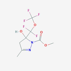 methyl 5-[difluoro(trifluoromethoxy)methyl]-5-hydroxy-3-methyl-4,5-dihydro-1H-pyrazole-1-carboxylate