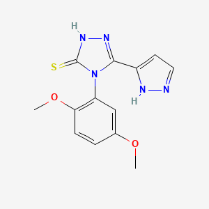 4-(2,5-dimethoxyphenyl)-3-(1H-pyrazol-5-yl)-1H-1,2,4-triazole-5-thione