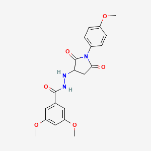 3,5-dimethoxy-N'-[1-(4-methoxyphenyl)-2,5-dioxopyrrolidin-3-yl]benzohydrazide