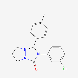 2-(3-Chlorophenyl)-1-(4-methylphenyl)-1,5,6,7-tetrahydropyrazolo[1,2-a][1,2,4]triazol-3-one