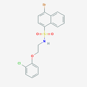 4-bromo-N-[2-(2-chlorophenoxy)ethyl]naphthalene-1-sulfonamide