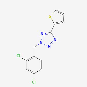 molecular formula C12H8Cl2N4S B11068503 2-(2,4-dichlorobenzyl)-5-(thiophen-2-yl)-2H-tetrazole 