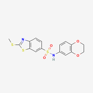 N-(2,3-dihydro-1,4-benzodioxin-6-yl)-2-(methylsulfanyl)-1,3-benzothiazole-6-sulfonamide