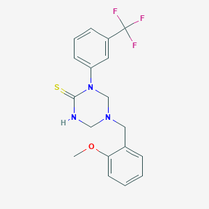 5-(2-Methoxybenzyl)-1-[3-(trifluoromethyl)phenyl]-1,3,5-triazinane-2-thione