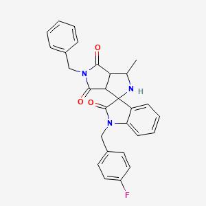 5'-benzyl-1-(4-fluorobenzyl)-3'-methyl-3a',6a'-dihydro-2'H-spiro[indole-3,1'-pyrrolo[3,4-c]pyrrole]-2,4',6'(1H,3'H,5'H)-trione