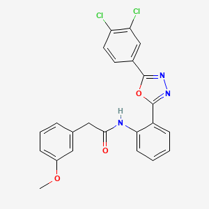 N-{2-[5-(3,4-dichlorophenyl)-1,3,4-oxadiazol-2-yl]phenyl}-2-(3-methoxyphenyl)acetamide