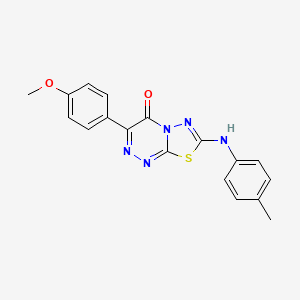 3-(4-methoxyphenyl)-7-[(4-methylphenyl)amino]-4H-[1,3,4]thiadiazolo[2,3-c][1,2,4]triazin-4-one