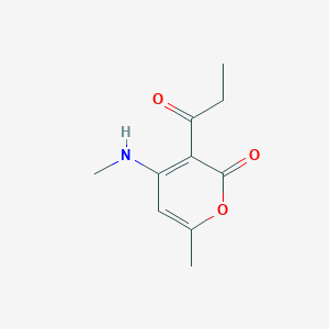 6-methyl-4-(methylamino)-3-propionyl-2H-pyran-2-one