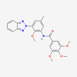 N-[3-(2H-benzotriazol-2-yl)-2-methoxy-5-methylphenyl]-3,4,5-trimethoxybenzamide