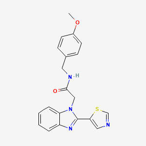 N-(4-methoxybenzyl)-2-[2-(1,3-thiazol-5-yl)-1H-benzimidazol-1-yl]acetamide