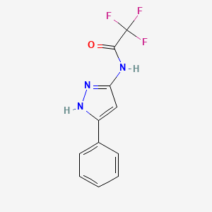 2,2,2-trifluoro-N-(3-phenyl-1H-pyrazol-5-yl)acetamide