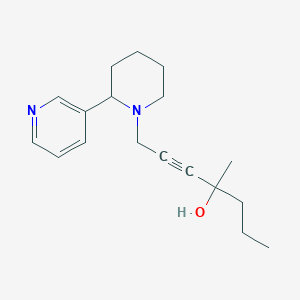 4-Methyl-1-[2-(pyridin-3-yl)piperidin-1-yl]hept-2-yn-4-ol