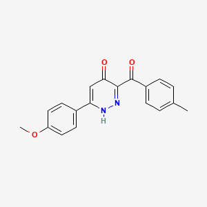 [4-Hydroxy-6-(4-methoxyphenyl)pyridazin-3-yl](4-methylphenyl)methanone