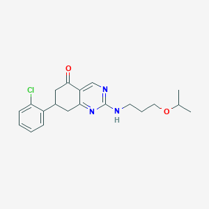 molecular formula C20H24ClN3O2 B11068725 7-(2-chlorophenyl)-2-{[3-(propan-2-yloxy)propyl]amino}-7,8-dihydroquinazolin-5(6H)-one 