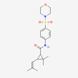 2,2-dimethyl-3-(2-methylprop-1-en-1-yl)-N-[4-(morpholin-4-ylsulfonyl)phenyl]cyclopropanecarboxamide