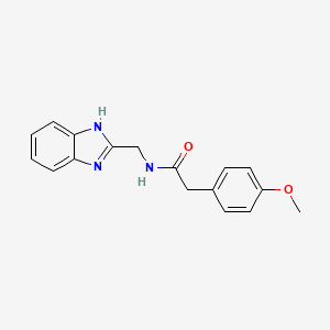 molecular formula C17H17N3O2 B11068757 N-(1H-benzimidazol-2-ylmethyl)-2-(4-methoxyphenyl)acetamide 