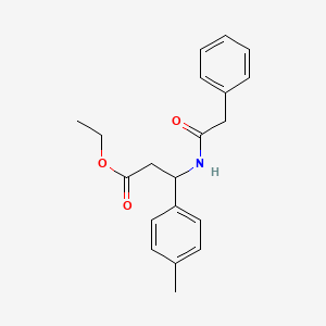 molecular formula C20H23NO3 B11068760 Ethyl 3-(4-methylphenyl)-3-[(2-phenylacetyl)amino]propanoate 