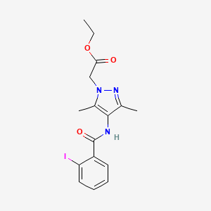 ethyl (4-{[(2-iodophenyl)carbonyl]amino}-3,5-dimethyl-1H-pyrazol-1-yl)acetate