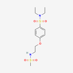 molecular formula C13H22N2O5S2 B11068807 N,N-diethyl-4-{2-[(methylsulfonyl)amino]ethoxy}benzenesulfonamide 