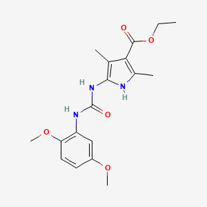 ethyl 5-{[(2,5-dimethoxyphenyl)carbamoyl]amino}-2,4-dimethyl-1H-pyrrole-3-carboxylate