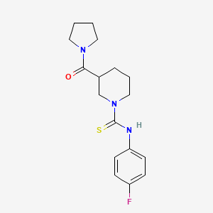 N-(4-fluorophenyl)-3-(pyrrolidin-1-ylcarbonyl)piperidine-1-carbothioamide