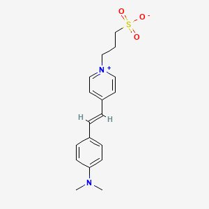 molecular formula C18H22N2O3S B11068820 3-(4-{2-[4-(Dimethylamino)phenyl]vinyl}pyridinium-1-yl)propane-1-sulfonate 