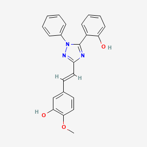 5-{(E)-2-[5-(2-hydroxyphenyl)-1-phenyl-1H-1,2,4-triazol-3-yl]ethenyl}-2-methoxyphenol