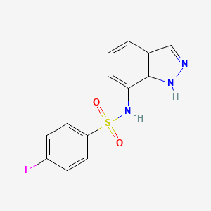 molecular formula C13H10IN3O2S B11068829 N-(1H-indazol-7-yl)-4-iodobenzenesulfonamide 