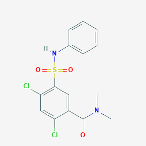 2,4-dichloro-N,N-dimethyl-5-(phenylsulfamoyl)benzamide