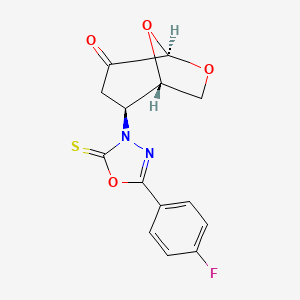 (1S,2S,5R)-2-[5-(4-Fluorophenyl)-2-thioxo-1,3,4-oxadiazol-3(2H)-YL]-6,8-dioxabicyclo[3.2.1]octan-4-one