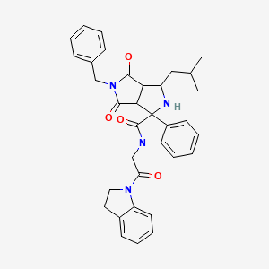 5'-Benzyl-1-[2-(2,3-dihydro-1H-indol-1-YL)-2-oxoethyl]-3'-isobutyl-3A',6A'-dihydro-2'H-spiro[indole-3,1'-pyrrolo[3,4-C]pyrrole]-2,4',6'(1H,3'H,5'H)-trione