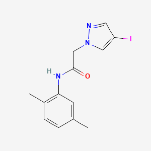 molecular formula C13H14IN3O B11068879 N-(2,5-dimethylphenyl)-2-(4-iodo-1H-pyrazol-1-yl)acetamide 