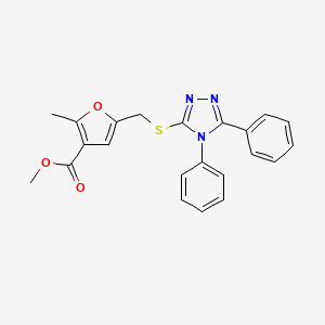 methyl 5-{[(4,5-diphenyl-4H-1,2,4-triazol-3-yl)sulfanyl]methyl}-2-methylfuran-3-carboxylate