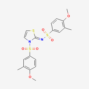 4-methoxy-N-[(2Z)-3-[(4-methoxy-3-methylphenyl)sulfonyl]-1,3-thiazol-2(3H)-ylidene]-3-methylbenzenesulfonamide