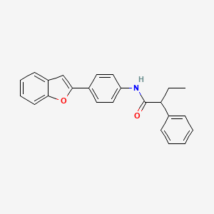 molecular formula C24H21NO2 B11068909 N-[4-(1-benzofuran-2-yl)phenyl]-2-phenylbutanamide 